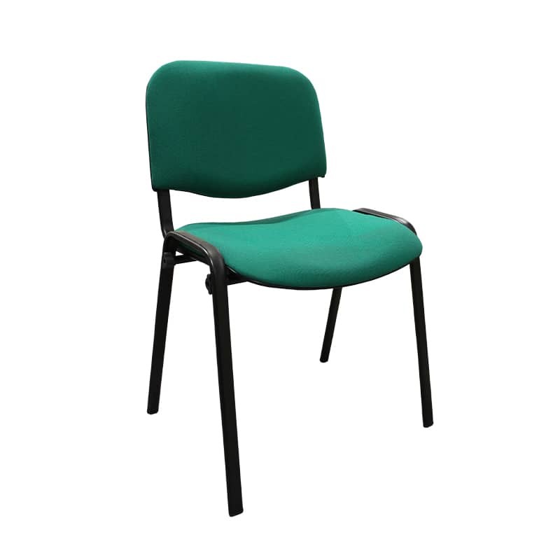 Chaise visiteur en tissu vert