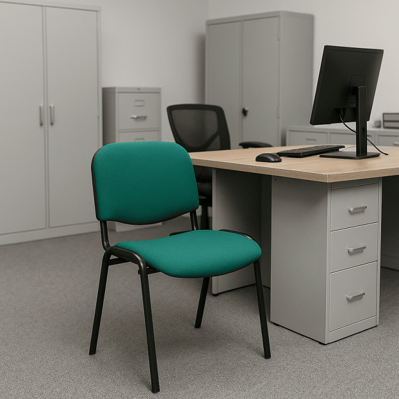 Visiting chair in fabric