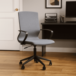 Fauteuil en tissu gris_akaze