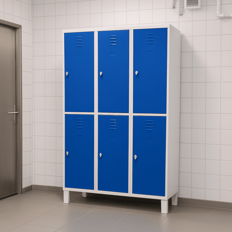 Metal lockers 6 grey/blue...
