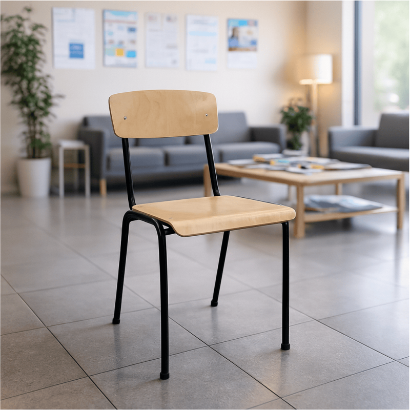 Chaise coque en bois