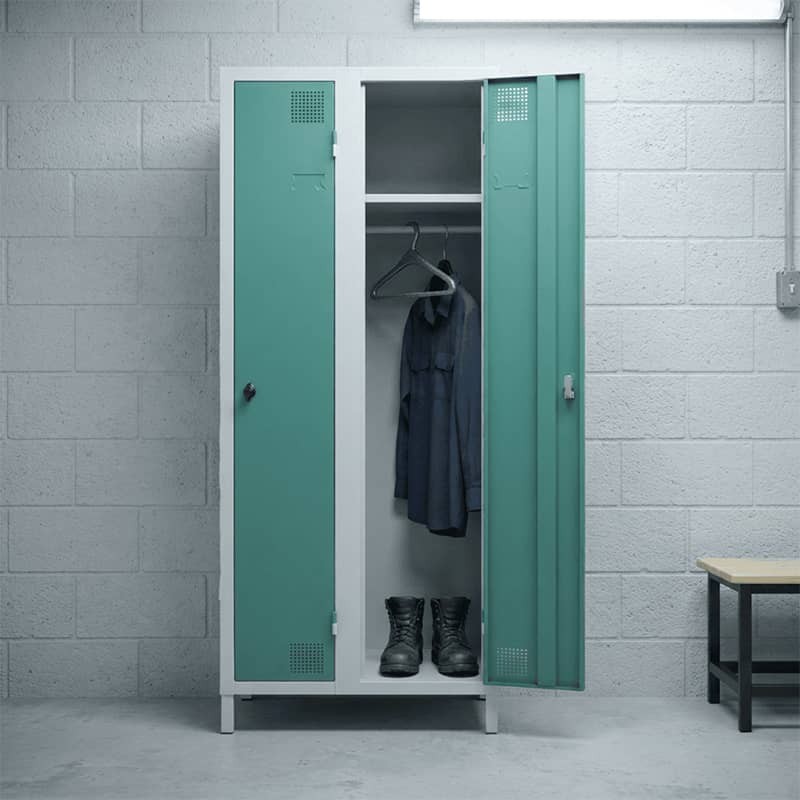 One-piece industrial locker
