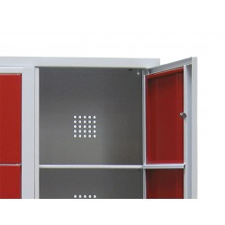 Armoire scolaire casier visitable 1 colonne 4 cases L45xP50xH180 cm